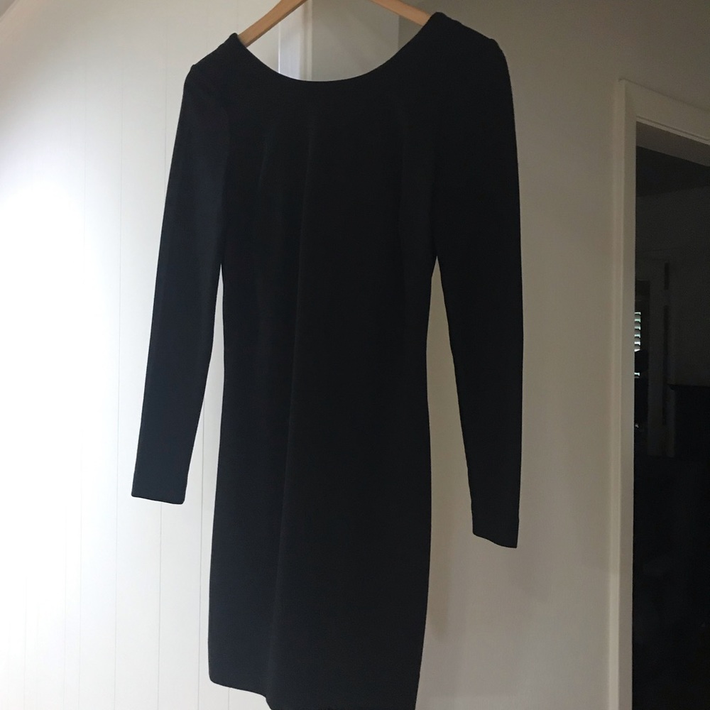 Banana Republic Black Mini Zipper Dress